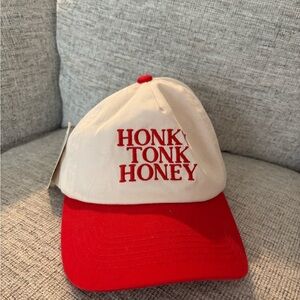 Red and White Honky Tonk Honey Cap